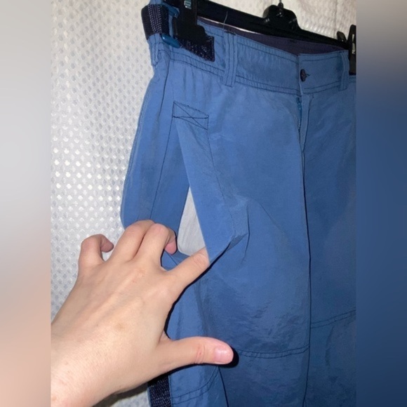 Women’s Vintage Y2K President Stone blue belted high waisted cargo pants Sz 32 - Picture 2 of 16